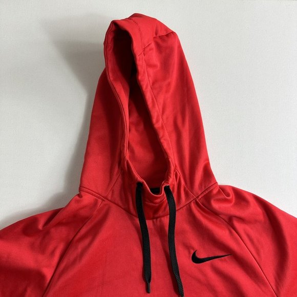 Nike Sweater Men's Hoodie Active Long Sleeve Fleece Workout Gym Pullover red - Picture 4 of 9